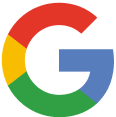 Das mehrfarbige "G"-Logo von Google mit Segmenten in Blau, Rot, Gelb und Grün, die einen stilisierten Buchstaben G auf transparentem Hintergrund bilden.